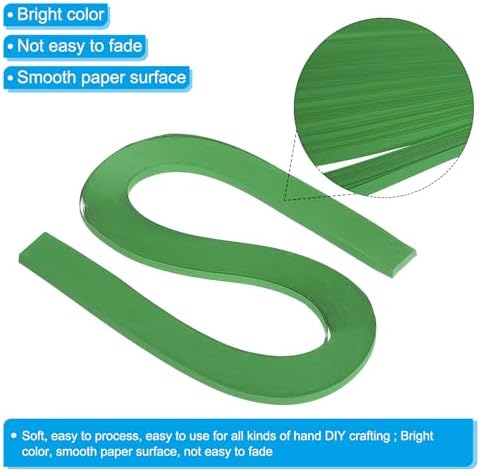 PATIKIL 240pcs Quilling Strips Paper 3/16"(5mm) 21"(54cm) Origami Paper Quilling Strip for Art DIY Hand Craft Christmas, Dark Green