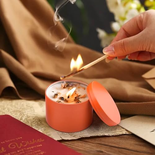 24-Pack 4oz Candle Tins with Lids, Metal Candle Jars for Candle Making, Empty Containers Vessels Bulk for Small Business & Beginners DIY Storage -Multicolor