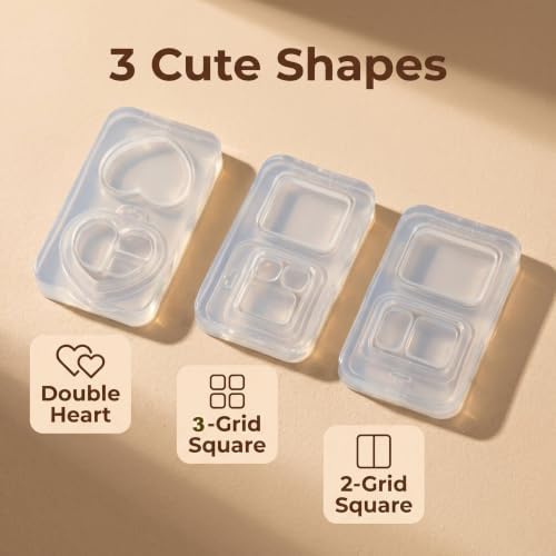 3Pcs Mini Shaker Box Resin Molds Silicone Miniature Doll Display Box Molds