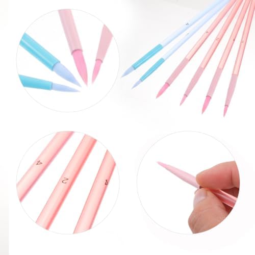 Fine Detail Paint Brushes 6Pcs, for Acrylic Oil Watercolor