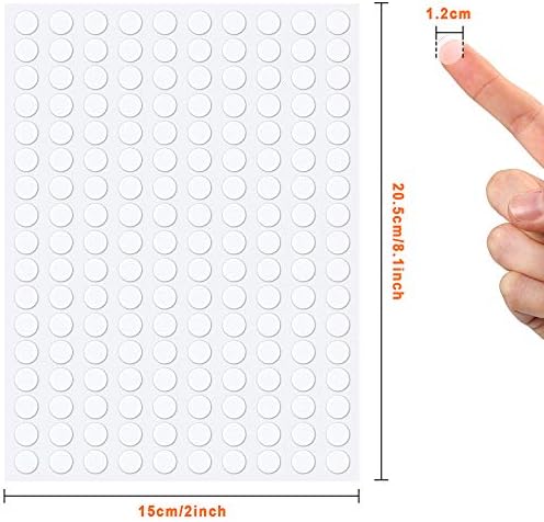 Zonon 3000 Pcs Double Sided Adhesive Dots Clear Glue Point Tape Stickers Balloon Glue Round Mini No Traces Adhesive Sticker Dot Sticker for Classroom Decor Craft DIY Office (0.47 Inch/ 12 mm)
