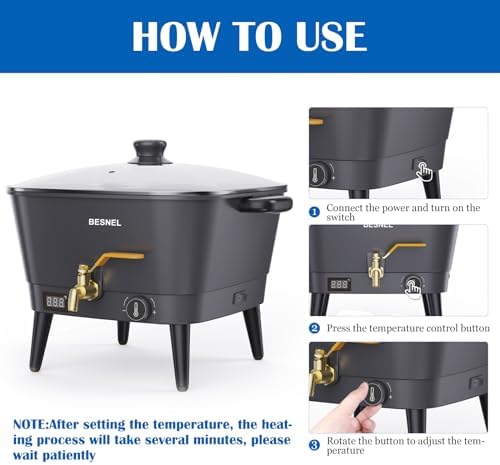 VOISEN Wax Melter for Candle Making,8Qts Candle Wax Melting Pot with Spout
