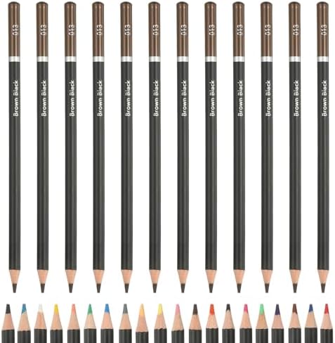 PATIKIL Colored Pencils, Light Coffee Color Drawing Pencils with Oil-Based Cores Art Scrapbook Supplies for Adult Coloring Books Artists Beginners Drawing Sketching, 12 Pcs