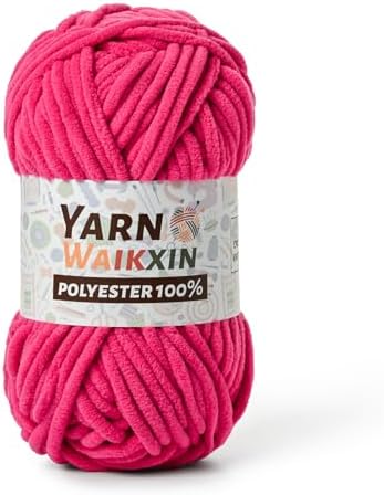 Rose Soft Chenille Yarn for Crocheting, Fluffy Chunky Crochet Yarn for Baby Blanket, (3.52oz/131yds) Fuzzy Velvet Yarn for Amigurumi&DIY Puzzle、Crafts、Scarf