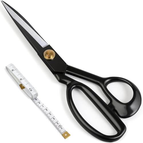 Professional Tailor Scissors 9 Inch for Cutting Fabric Heavy Duty Scissors for Leather Cutting Industrial Sharp Sewing Shears for Home Office Artists Dressmakers