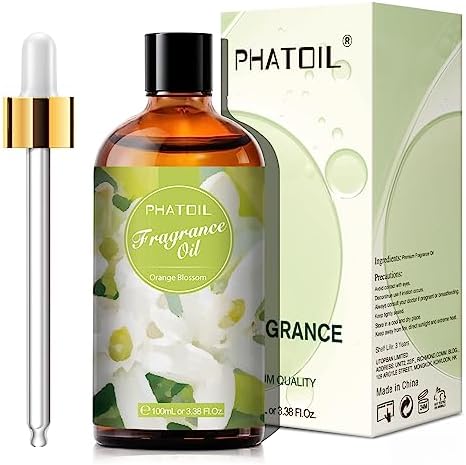 PHATOIL 3.38FL.OZ Orange Blossom Fragrance Oils for Aromatherapy, Essential Oils for Diffusers for Home, Perfect for Diffuser, DIY Candle and Soap Making, DIY Scented Products - 100ml | Long Lasting Scented Oils For Humidifier, Air Freshener, DIY Soap ...