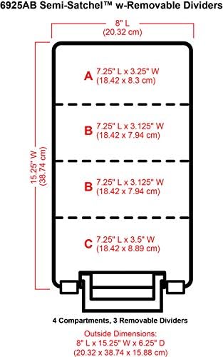 ArtBin Semi Satchel Portable Craft Organizer with 3 Dividers - Clear Plastic Storage Case for Art & Craft Supplies