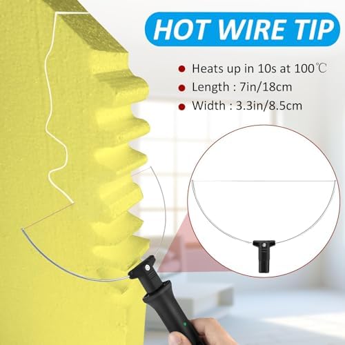 8 In 1 Foam Cutter 18W Electric Hot Wire Cutting Machine Pen Tool Kit | 100-240V Hot Wire Foam Cutter Kit Styrofoam Cutting Pen Hot Knife Cutting Tool for Polyethylene Eva Foam Carving Crafts