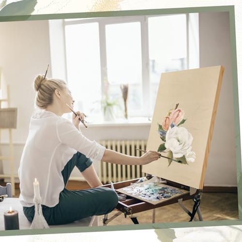 Tenceur 4 Pack 20" x 20" Birch Wood Panel Boards Kit Unfinished Wood Canvas Wooden Panel Boards for Painting 3/4" Deep Depth Wooden Canvases for Pouring Art Media Craft Burning Acrylic Oil