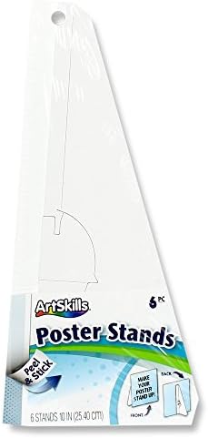 ArtSkills PA-1262 10" Easel Back Peel and Stick Poster & Project Stands, 6 Count, 10 Inch