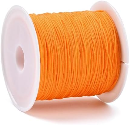 Elecrelive 43 Yards Nylon String Dark Orange Nylon Cord Beading Thread