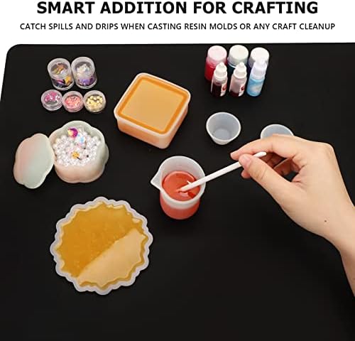 Gartful Extra Large Silicone Mats for Crafts, 35.4 x 23.6 inch Sheet, 1.8mm Thick Pad for Jewelry Casting Resin Mold, Nonstick Placemat, Countertop Protector, Black