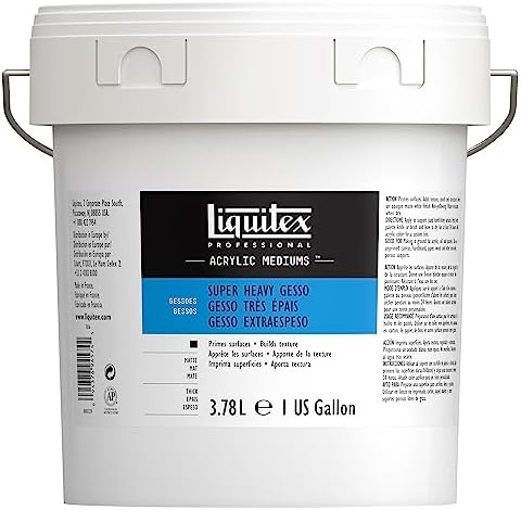 Liquitex Professional Gesso Surface Prep Medium, 3.78L (128-oz), Super Heavy