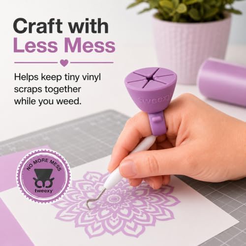 tweexy Wearable Vinyl Weeding Scrap Collector Ring for HTV Crafts – Lavender