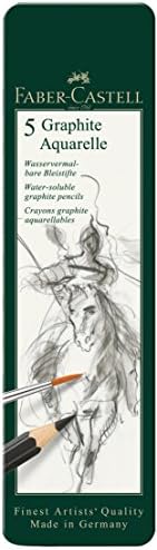 Faber-Castell Graphite Aquarelle Pencil in Tin (Pack of 5)