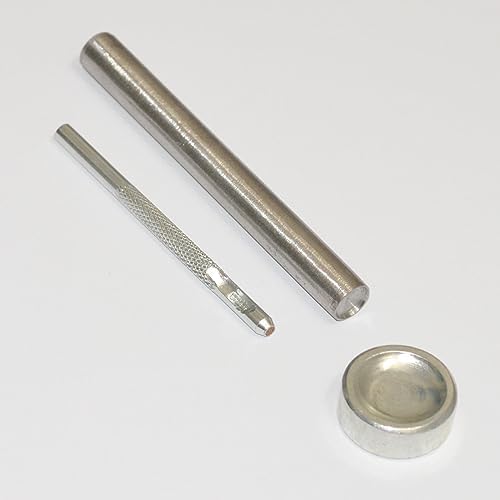 85sets Stainless Steel Leather Rivets with Tools Kits Double Cap Rivet Tubular Metal Studs Repairs Decoration Craft Accessories for Leather Craft Clothes Shoes Bags Belts (8mm Silver with Tools)