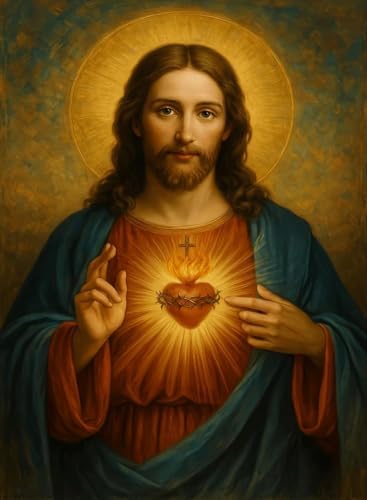 Jesus Paint by Numbers Kit for Adults Framed Canvas 12X16 in, Frameworkless
