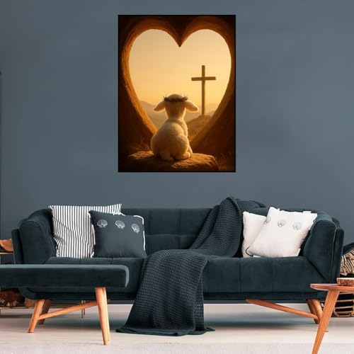 Diamond Art Kits for Adults,Cross sheep Diamond Painting Kits for Beginner