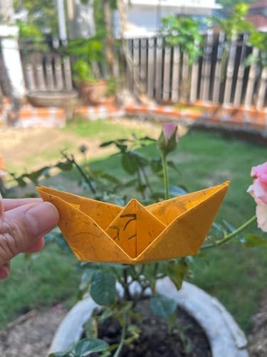 Natural Fiber Mulberry Tree,Banan Bark 6 x 6 Inches Square Origami Paper Arts Folding Craft, Decoration Paper,Writing Painting Square Folding Paper for DIY Crafts, 50 Sheets (Brown Tone, 6 x 6 Inch)