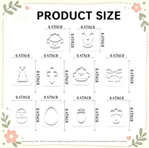 10Pcs Farm Easter Polymer Clay Cutters,