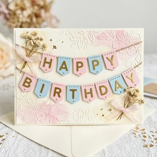 Scrapbooking Die-Cuts, Layer Frame Net Set Metal Cutting Dies for Card Making, Paper Craft Template, Background Embossing Stencils, DIY Album Décor (English Letter Set-9.7x7.6cm)