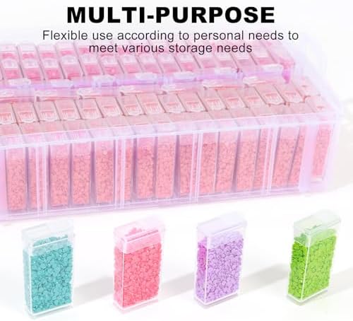 VTG Diamond Painting Storage Containers with 320 Grids Diamond Art Storage Bead Organizer Painting Accessories DIY Jewelry Craft