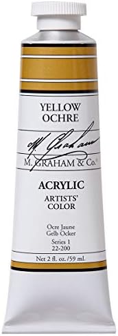 M. Graham & Co. 22-200 M. Graham 2-Ounce Tube Acrylic Paint, Yellow Ochre