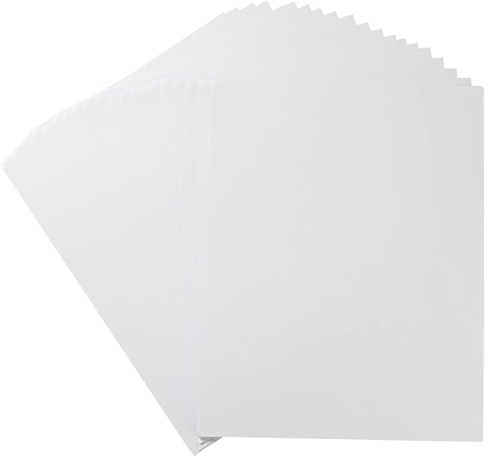 20 Sheets Blank White Thick Paper Cardstock, 8.5 x 11 inches