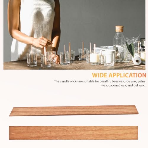 Cherry Wood Wicks – Long-Lasting Flame, 60 Candles per Pack (1.2 mm Thick)