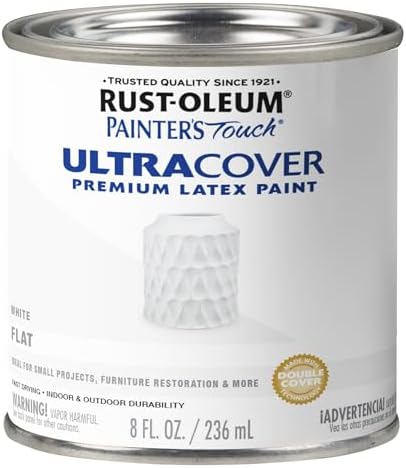 Rust-Oleum Painter's Touch Latex Brush-On Paint, Flat White