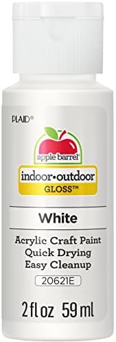 Apple Barrel Gloss Acrylic Paint in Assorted Colors (2-Ounce), 20621 White