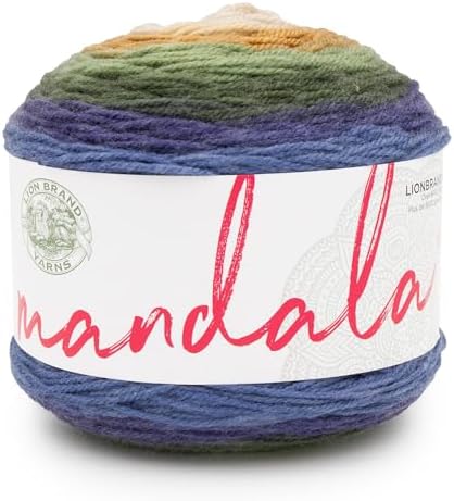 Lion Brand Yarn, Mandala DK Crochet Yarn, Loch Ness, Multicolor, 1 Pack