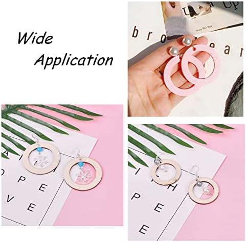 Elecrelive 30Pcs 2.3 Inch Wooden Craft Rings Unfinished Wooden Circles
