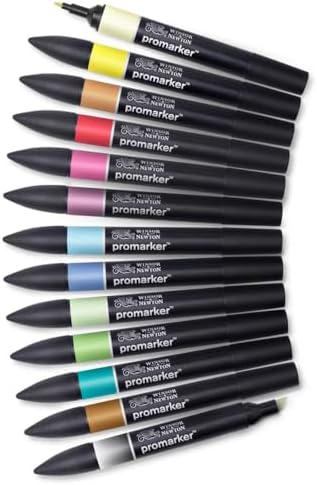 Winsor & Newton ProMarker Set, 12 Count, Essential Colors #2