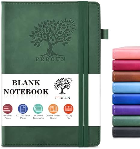 Blank Journal Notebook 5.9"×8.5", Leather Sketchbook,160 Pages Sketch book | A5 Sketchbook for Drawing, 100 Gsm Plain Paper, Writing Journal for Men Women, Hardcover Notebook for School Work Travel Art