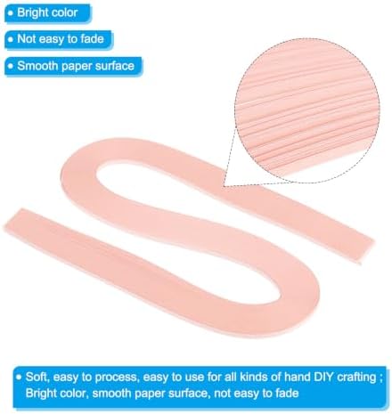 PATIKIL 240pcs Quilling Strips Paper 1/8"(3mm) 21"(54cm) Origami Paper Quilling Strip for Art DIY Hand Craft Christmas, Pink