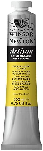 Winsor & Newton Artisan Water Mixable Oil Colour, 6.75-oz (200ml), Cadmium Yellow Pale Hue
