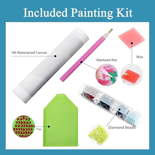 Gemozaic 3 Pack Book Store Diamond Painting Kits for Adults, 12 x 16 Inch
