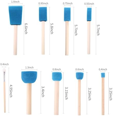 Foam Paint Brushes, 48 Pcs -10 Sizes, Paint Sponge, Premium Foam Brushes