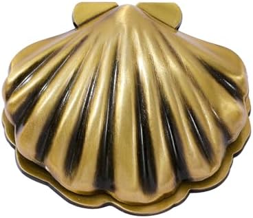 Vintage Shell Metal Binder Clip, Gold Book Clip for Journal & Desk