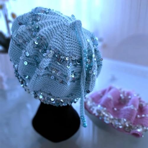 ECYC Ltd 153 Yards Cotton Sequin Yarn, Sparkle Sequin Thread for Knitting & Crocheting, DIY Craft Projects