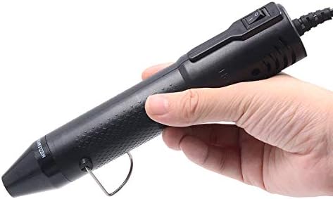 mofa Embossing Heat Pen,Mini Heat Gun,Hot Air Pen Tools Shrink Pen with Stand For DIY Embossing And Drying Paint Multi-Purpose Electric Heating Nozzle 150W 110V (Black,Black)