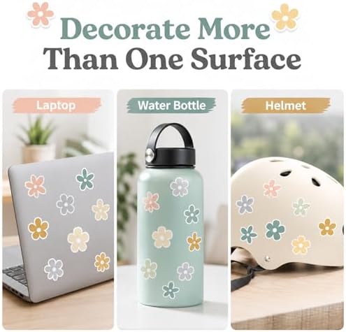 35 x Little Daisies Stickers, Cute Flower Stickers, Laptop Stickers, Water Bottle Stickers, Phone Flower Sticker, Aesthetic Stickers, Vinyl Stickers Daisy Sticker Pack, 2 inches (Multicolor)