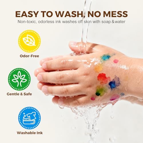 Jar Melo Washable Dot Markers for Toddlers, 12 Colors, Large 60ML