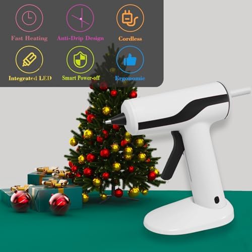 MONVICT Cordless Hot Melt Glue Gun, Smart Power-Off with 2.2 Ah Battery