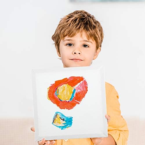 12 Pieces Assorted Size Mini Art Canvas Stretched for Craft Painting Drawing (4 Inches/ 6 Inches/ 8 Inches/ 10 Inches)
