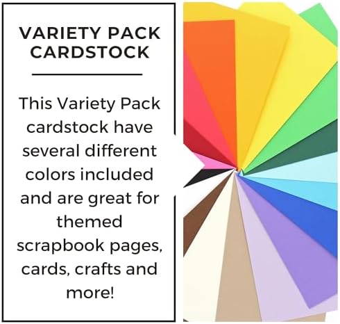 Accent Design Paper Accents Variety Pack, Essential Cardstock, 12x12 Inch, 72 Pack, 18 Colors, 65lb Cardstock, Scrapbooking, Card Making, and Rubber Stamping
