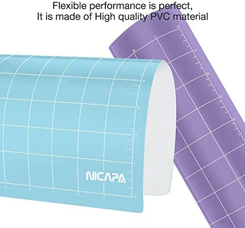 Replacement Cutting Mat for Silhouette(12x12 inch 3pack-Standardgrip、Lightgrip、Stronggrip) Adhesive&Sticky Non-Slip Flexible Square Gridded Cut Mats Set Matts Vinyl Craft Sewing Cloth
