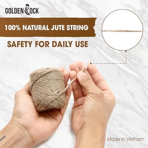 2mm - 164FT, 600FT, 1200FT, 1800FT Natural Jute Twine Rope String