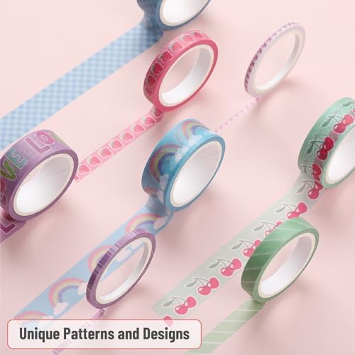 Mr. Pen- Washi Tape Set, 21 Rolls, Assorted Sizes, Pastel Bliss | 5 Yards/Roll, Washi Tape for Scrapbook, Arts, Crafts, Journals and Planners